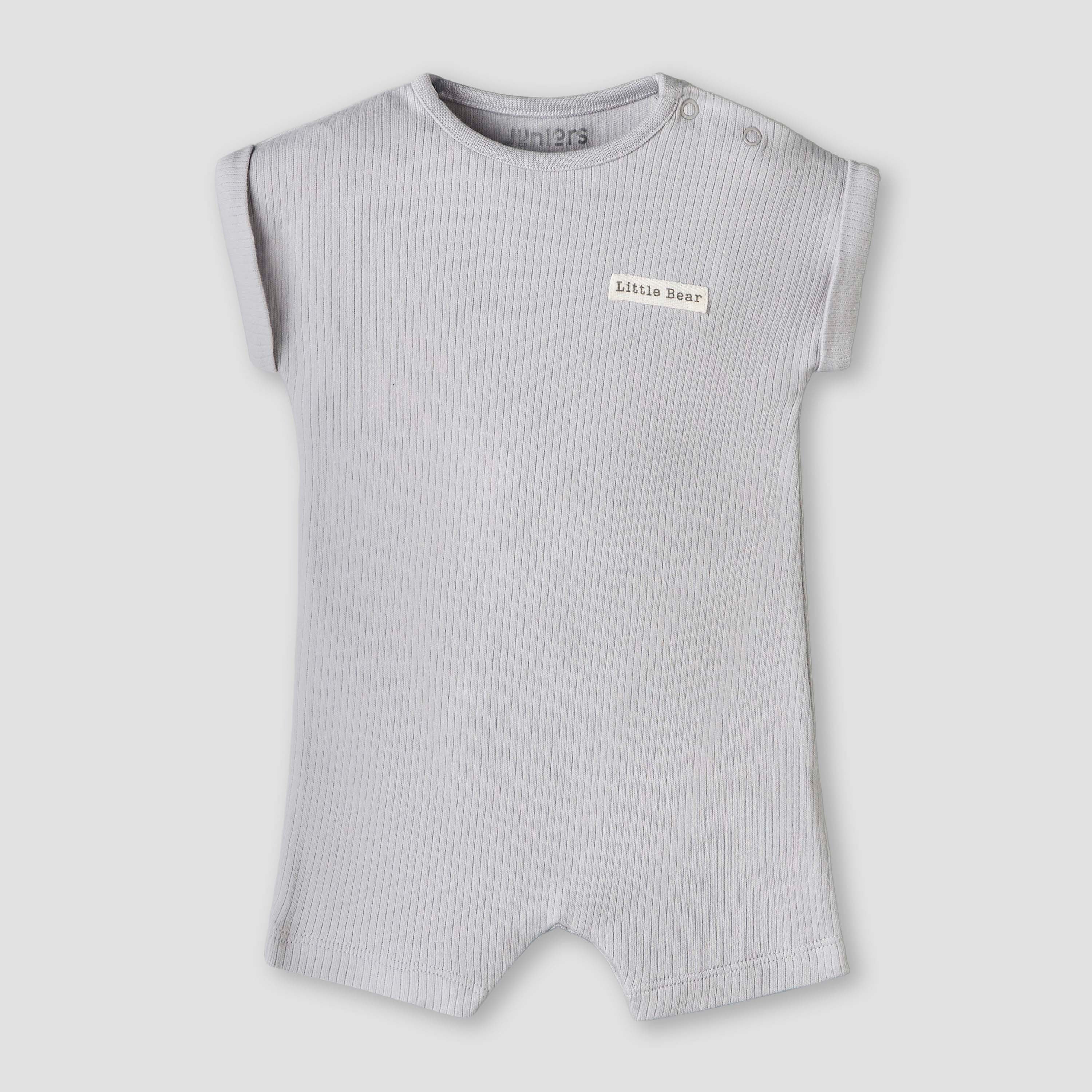 Pack of 2 Juniors Round Neck Short Sleeve Romper with Snap Button Closure