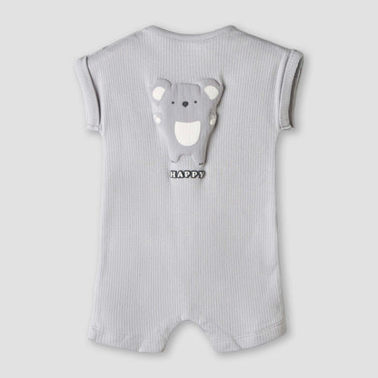 Pack of 2 Juniors Round Neck Short Sleeve Romper with Snap Button Closure