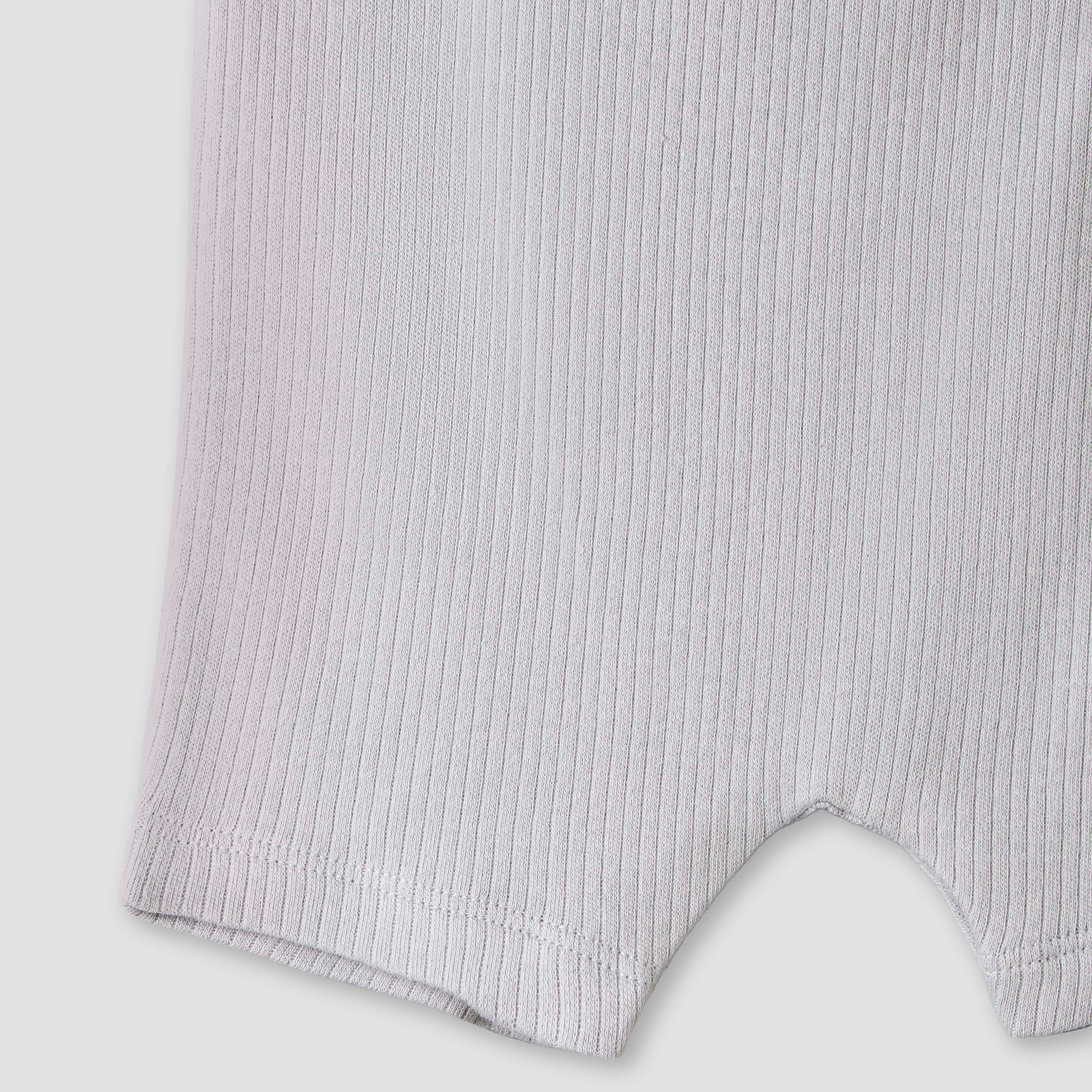 Pack of 2 Juniors Round Neck Short Sleeve Romper with Snap Button Closure