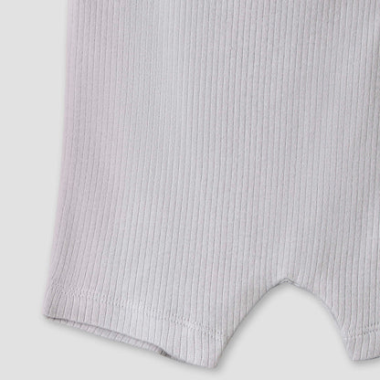 Pack of 2 Juniors Round Neck Short Sleeve Romper with Snap Button Closure