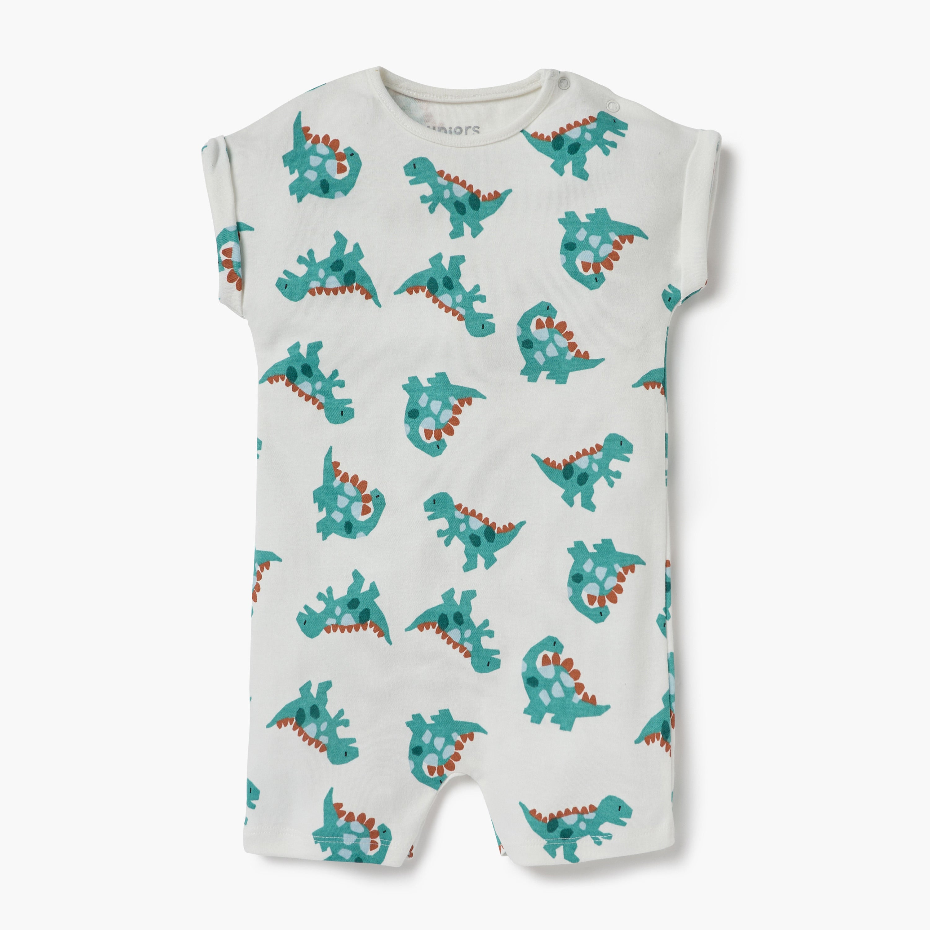 Juniors Dinosaur Detail Romper with Short Sleeves - Set of 2