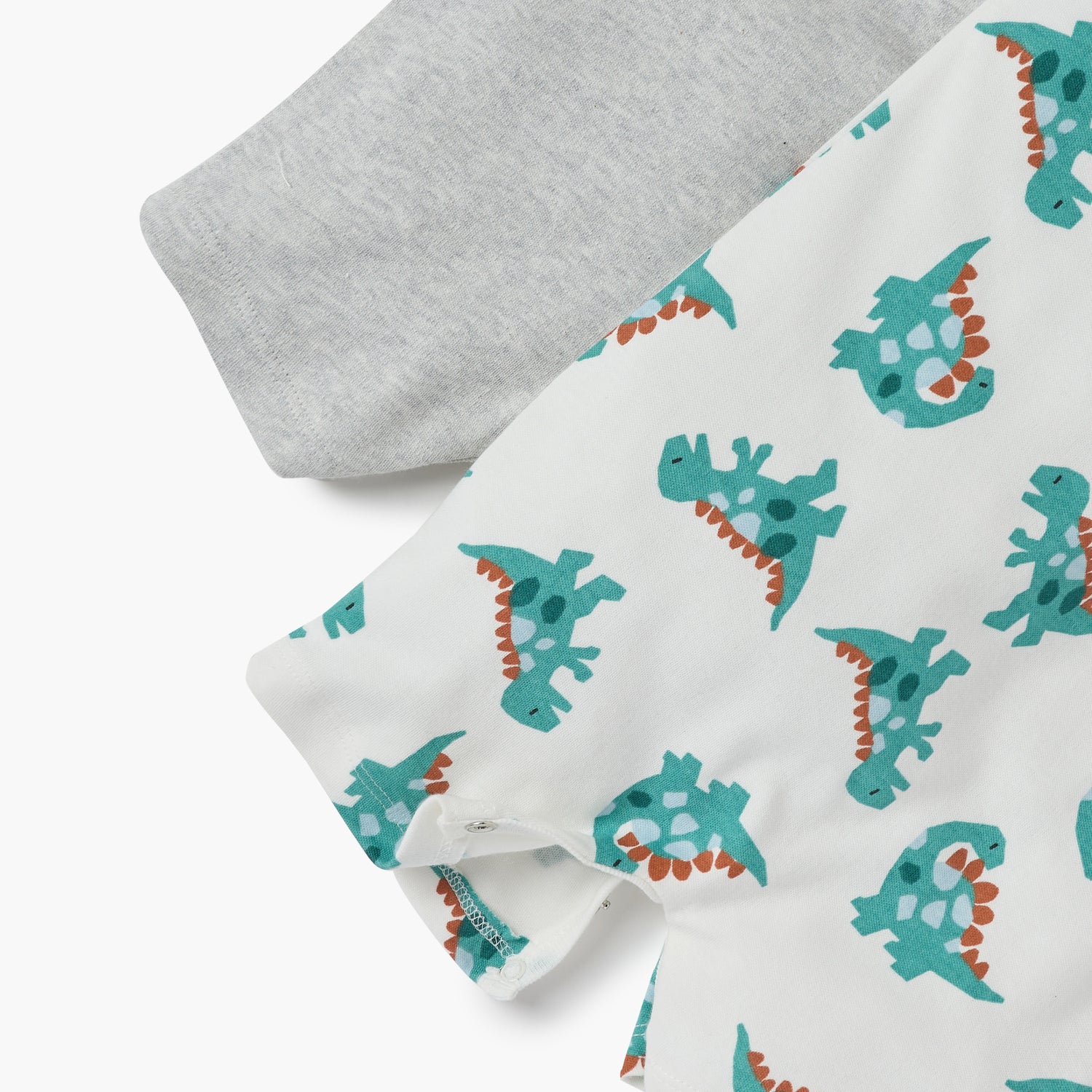 Juniors Dinosaur Detail Romper with Short Sleeves - Set of 2