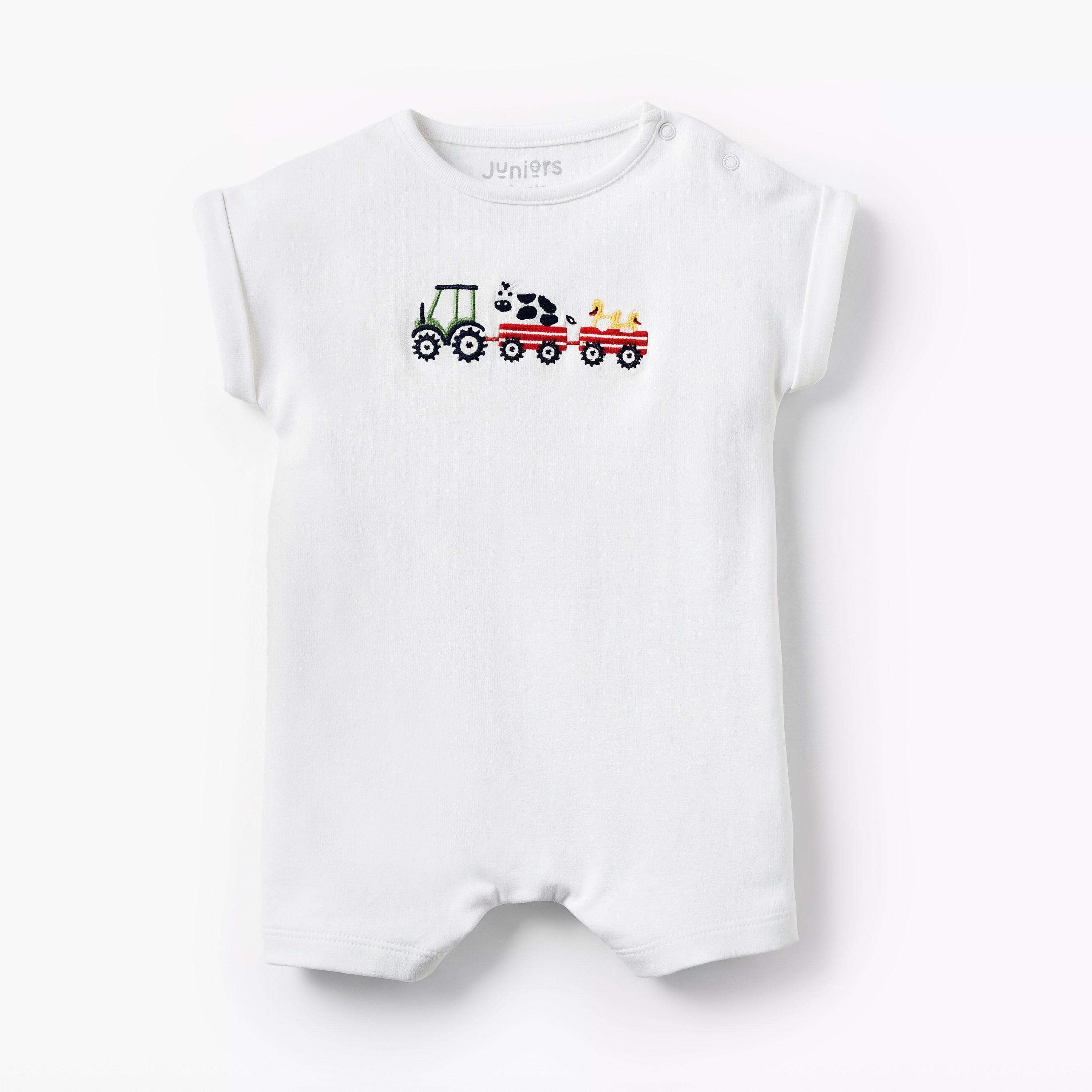 Pack of 2 Juniors Short Sleeves Romper with Farm Print