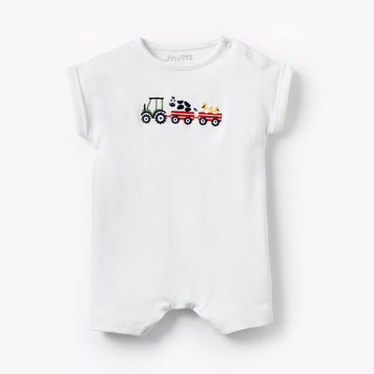 Pack of 2 Juniors Short Sleeves Romper with Farm Print