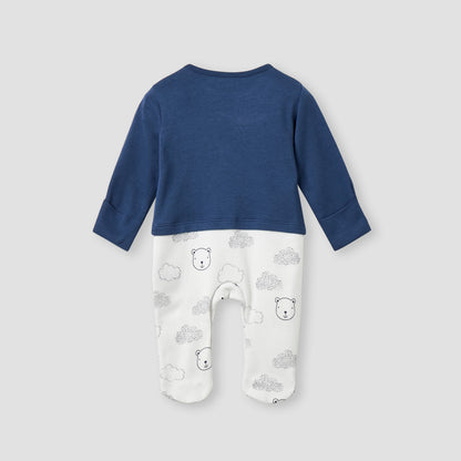 Juniors Bear Applique Sleepsuit with Long Sleeves