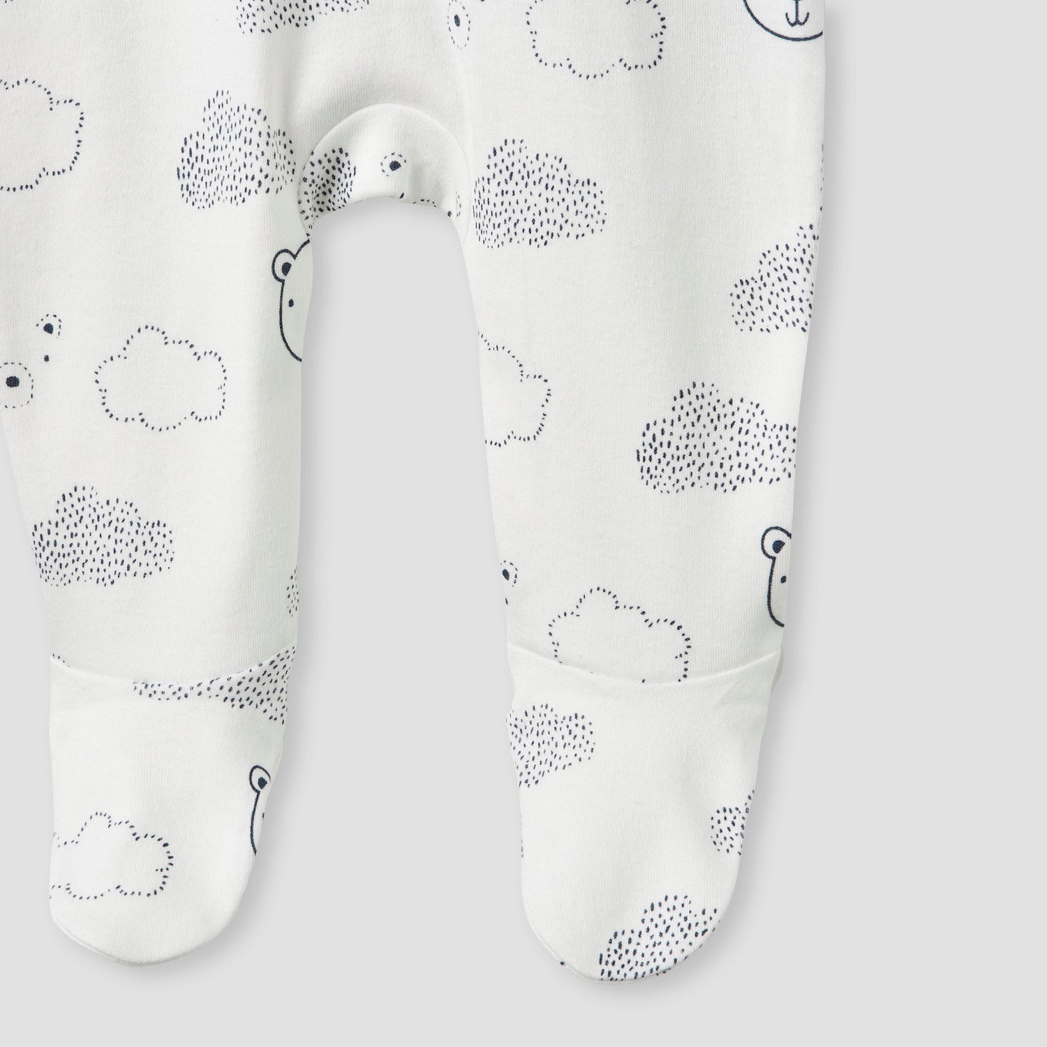 Juniors Bear Applique Sleepsuit with Long Sleeves