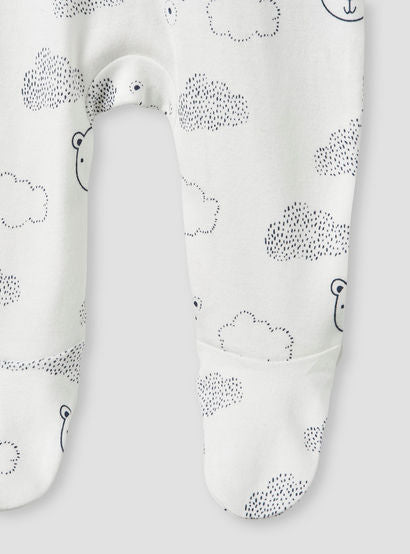 Juniors Bear Applique Sleepsuit with Long Sleeves-baby-boys-clothing-nightwear-sleepsuits-image-5