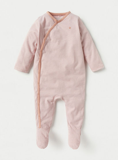 Juniors Striped Closed Feet Sleepsuit-baby-girls-clothing-nightwear-sleepsuits-image-1