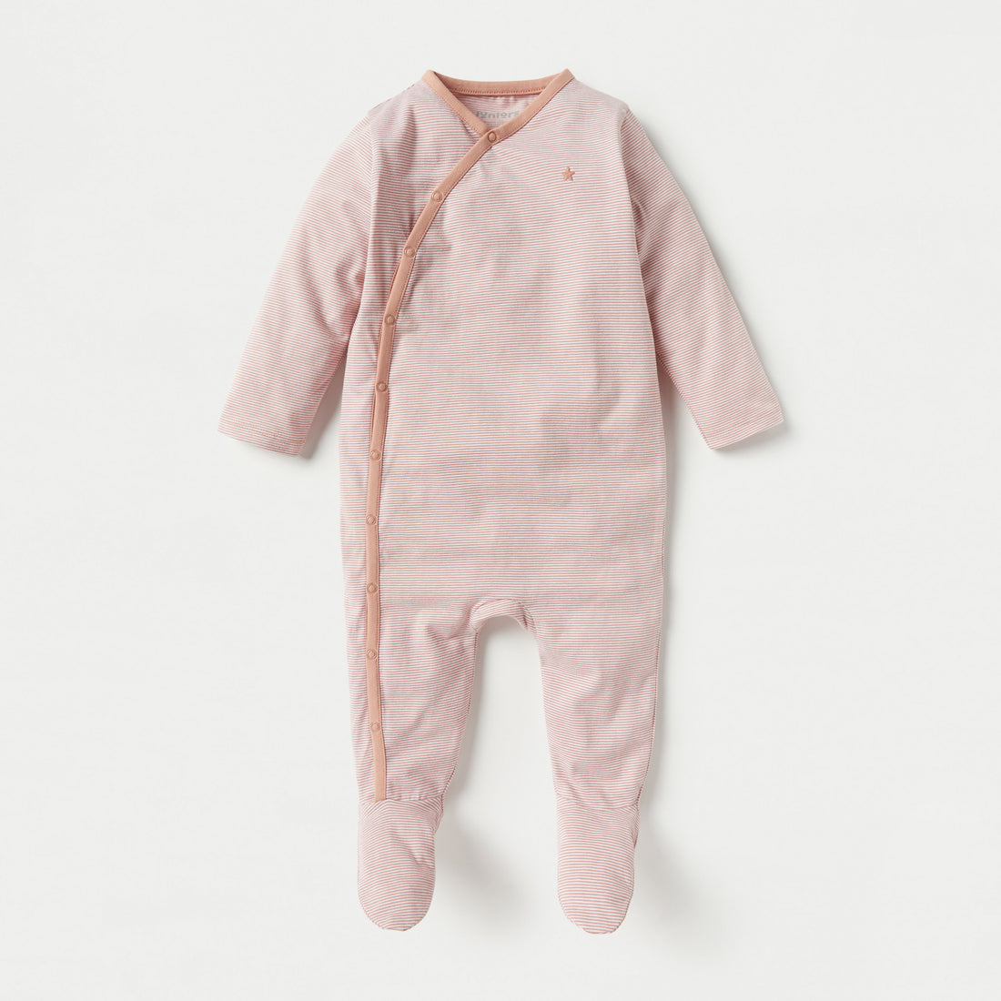 Juniors Striped Closed Feet Sleepsuit - Pink / 9-12 mths
