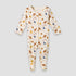 Juniors Round Neck Sleepsuit with Snap Button Closure - Cotton - Long Sleeves - Cream / 12-18 mths