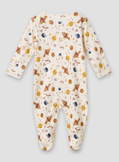 Juniors Round Neck Sleepsuit with Snap Button Closure - Cotton - Long Sleeves-promo_babyshop_Buy3for69_UAE130126-image-3