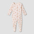 Juniors Round Neck Sleepsuit with Rabbit Print - Cotton - Long Sleeves - Pink / 12-18 mths