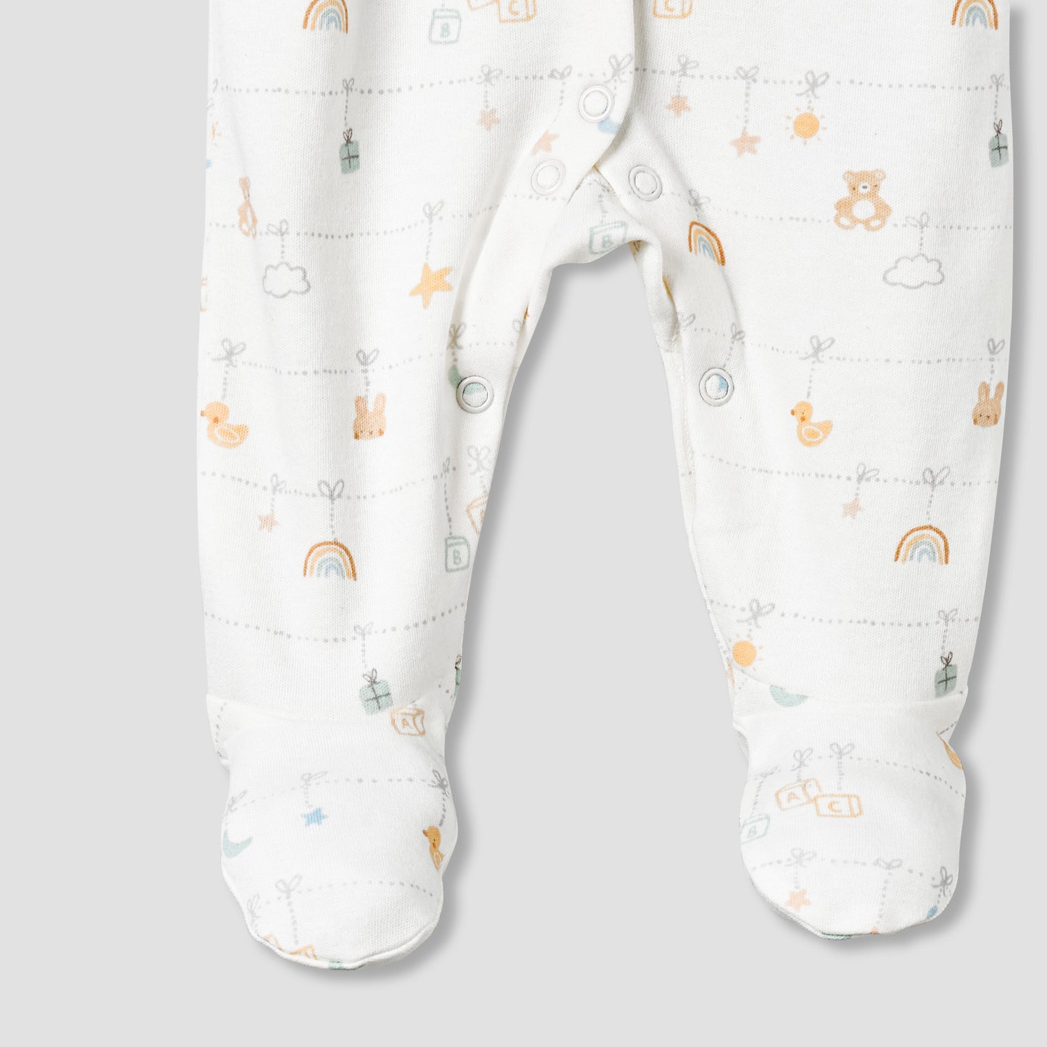 Juniors Cotton Round Neck Long Sleeves Sleepsuit with Fun Print