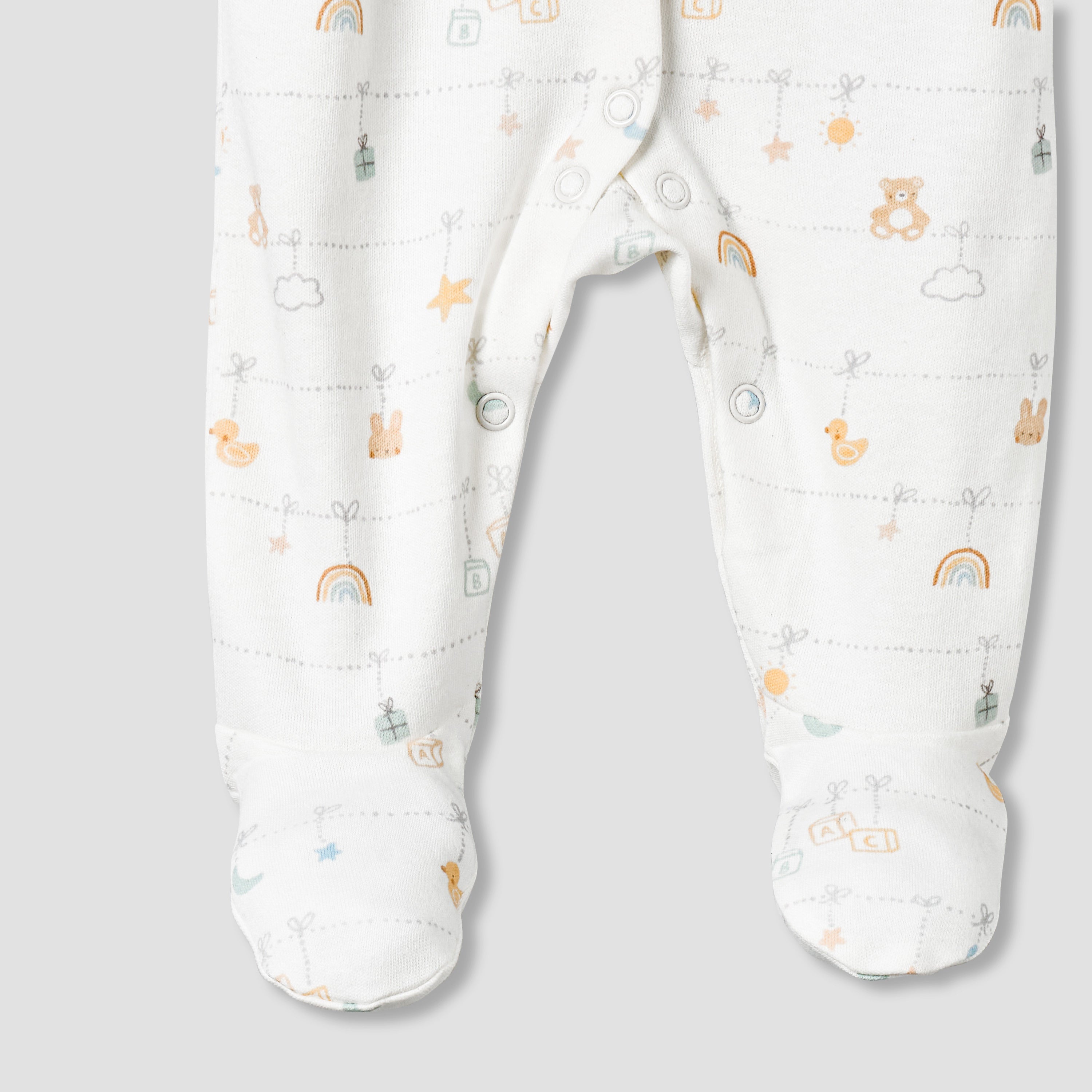 Juniors Cotton Round Neck Long Sleeves Sleepsuit with Fun Print