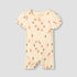 Juniors Round Neck Romper with Fruit Print - Cotton - Short Sleeves - Beige / 12-18 mths
