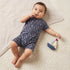 Juniors Round Neck Romper with Snap Button Closure - Cotton - Short Sleeves - Grey / 12-18 mths