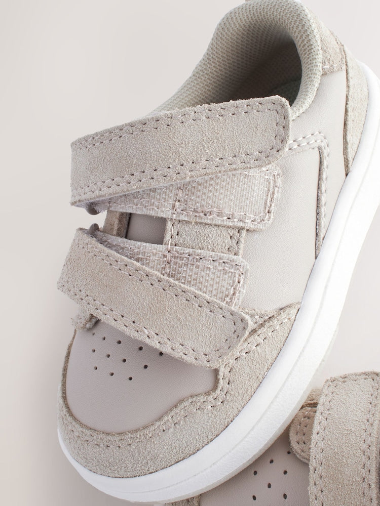 Neutral Standard Fit (F) Touch Fastening Leather First Walker Baby Shoes