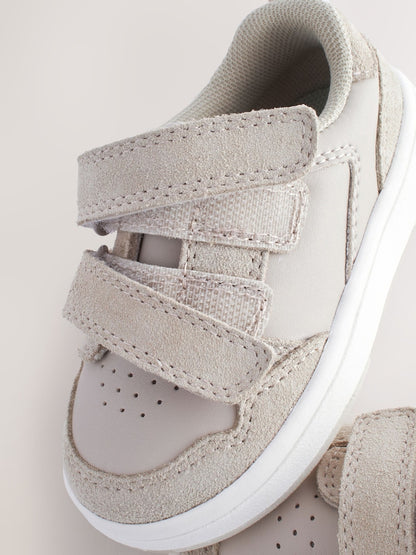 Neutral Standard Fit (F) Touch Fastening Leather First Walker Baby Shoes