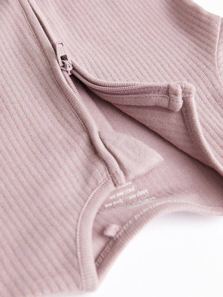 Pale Pink 3 Pack Two Way Zip Baby Romper (0mths-3yrs)