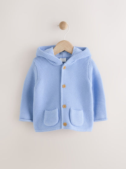Blue Knitted Baby Cardigan (0mths-2yrs) - Size 50cm (First Size)