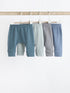Teal Blue Baby Leggings 4 Pack (0mths-3yrs) - Size 50cm (First Size) - Teal Blue