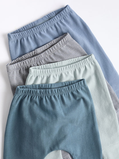 Teal Blue Baby Leggings 4 Pack (0mths-3yrs) - Size 50cm (First Size)