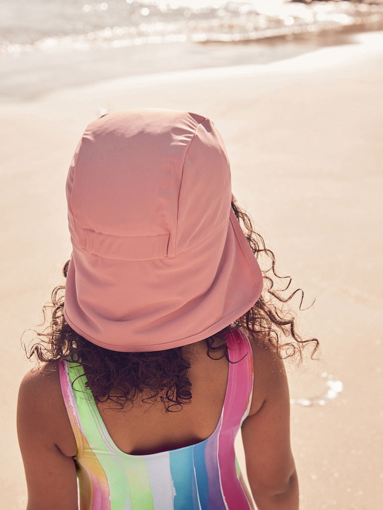Pink Swim Legionnaire Hat (3mths-10yrs) - Size 3-9 Months (62-74cm)