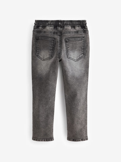 Grey Regular Fit Stretch Elasticated Waist Jeans (3-16yrs)