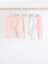 White/Pink Baby Leggings 4 Pack (0mths-2yrs) - Size 50cm (First Size)