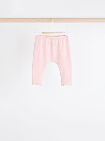 White/Pink Baby Leggings 4 Pack (0mths-2yrs) - Size 50cm (First Size)