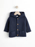 Navy Blue Knitted Baby Cardigan (0mths-2yrs) - Size 50cm (First Size)
