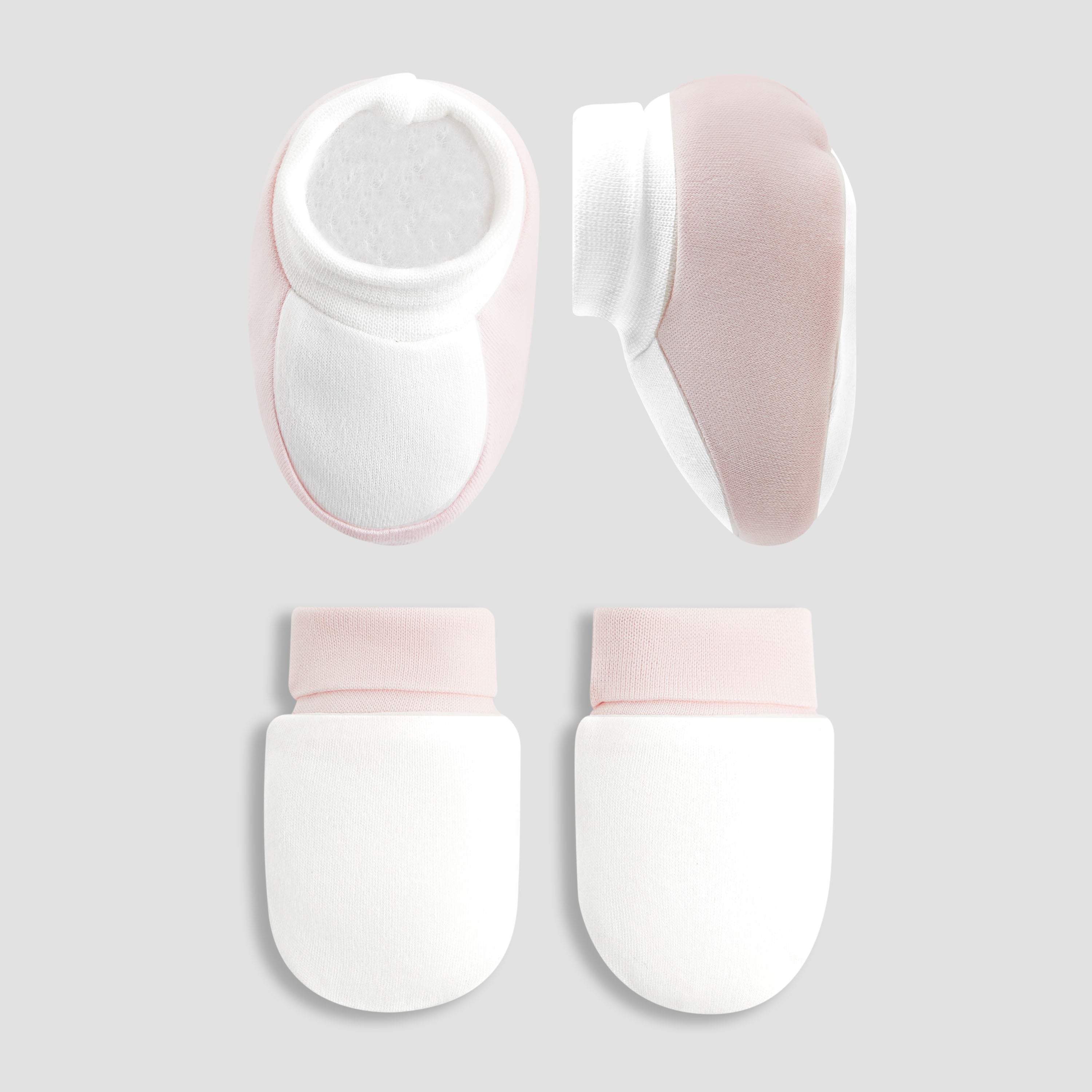Juniors Baby Mittens and Booties- 0-36 months - Pink - Pink / 0-6 mths