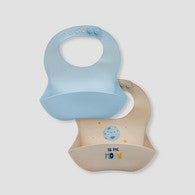 Juniors Assorted Silicone Bib with Button Closure - Set of 2-undefined-image-1