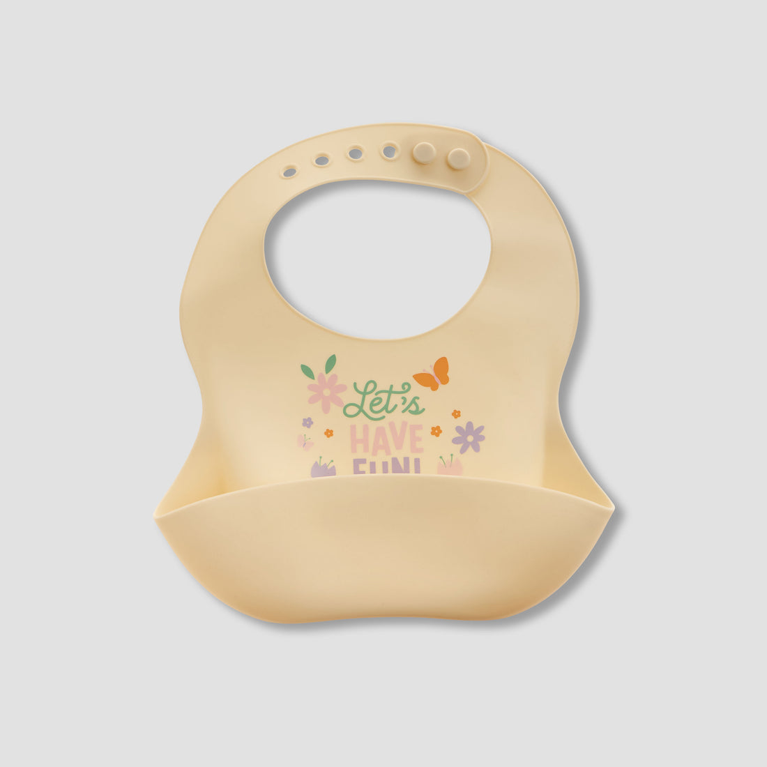 Juniors Assorted Silicone Bib with Button Closure - Set of 2