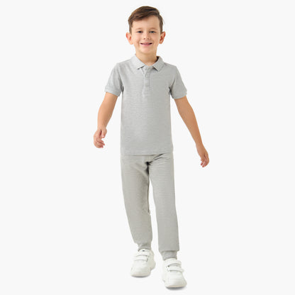 Juniors Solid Polo T-shirt with Short Sleeves