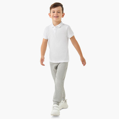 Juniors Solid Polo T-shirt with Short Sleeves