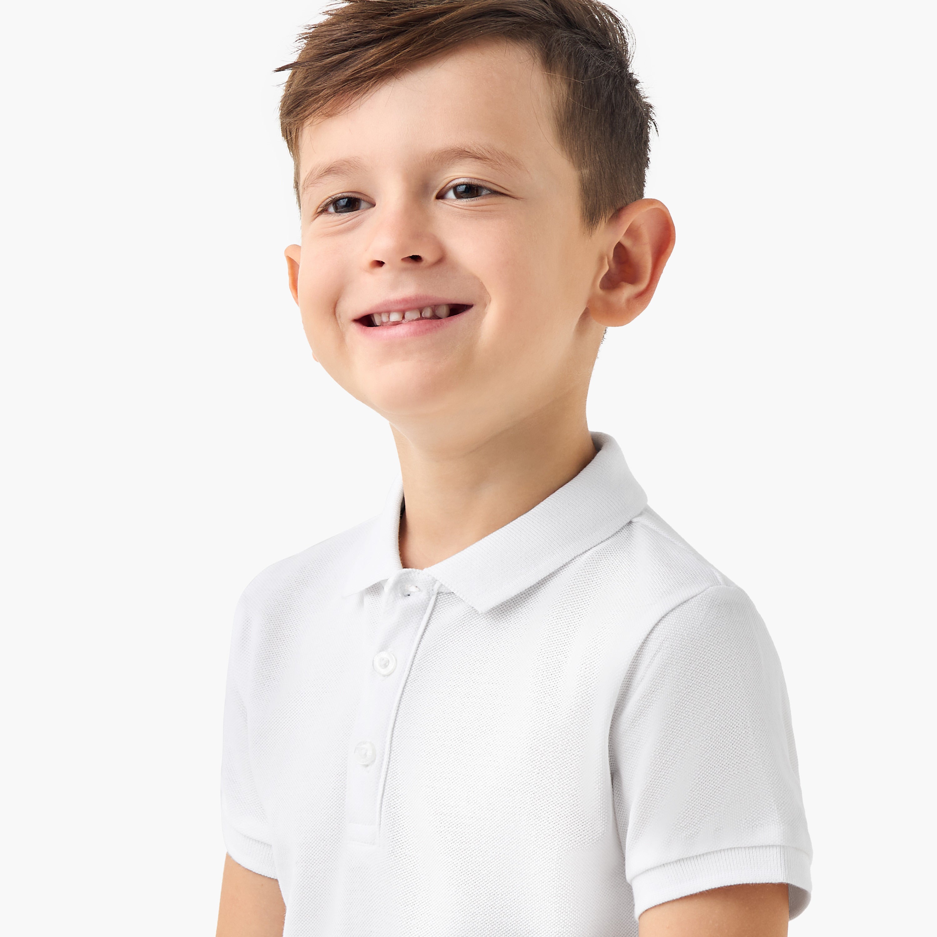 Juniors Solid Polo T-shirt with Short Sleeves