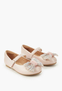 Celeste Girls Embellished Bow Ballerina Shoes-undefined-image-1