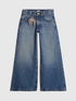 River Island Blue Wide Fit Jeans With Boy Keychain