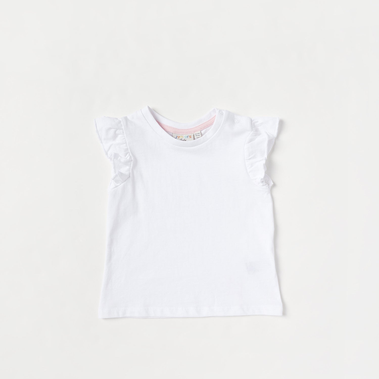 Juniors Solid Crew Neck T-shirt with Cap Sleeves - Set of 2