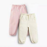 Juniors Solid Joggers with Drawstring Closure - Set of 2-undefined-image-1