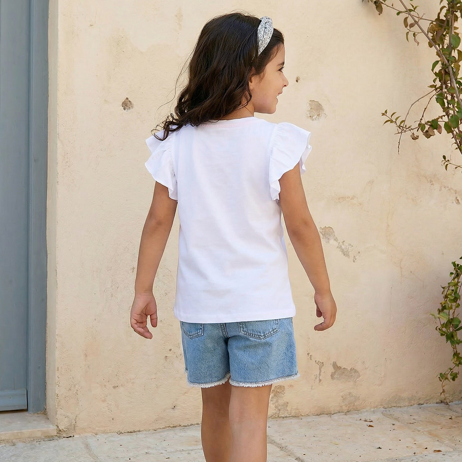 Juniors Solid Top with Ruffle Sleeves - Set of 2