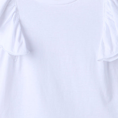 Juniors Solid Top with Ruffle Sleeves - Set of 2