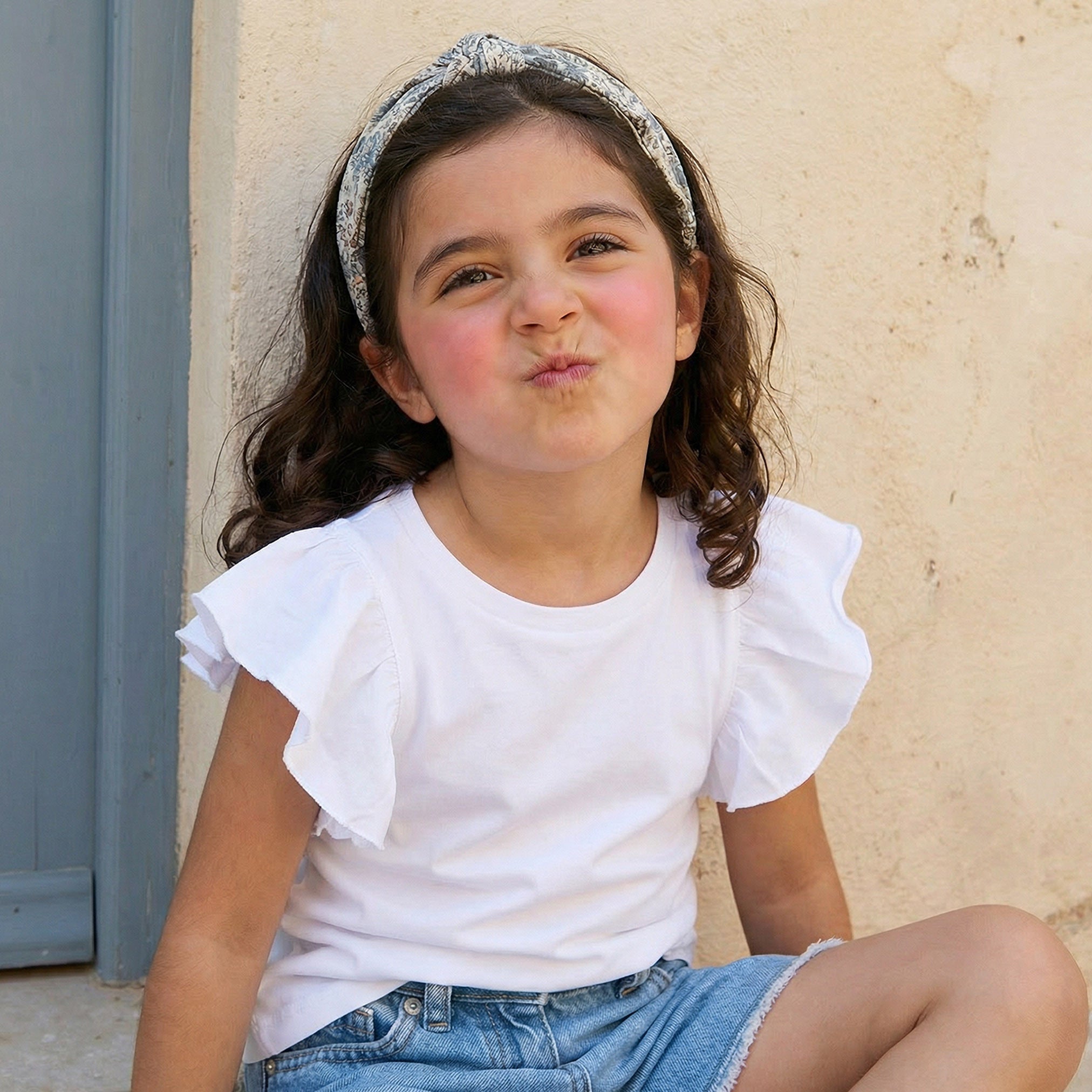 Juniors Solid Top with Ruffle Sleeves - Set of 2