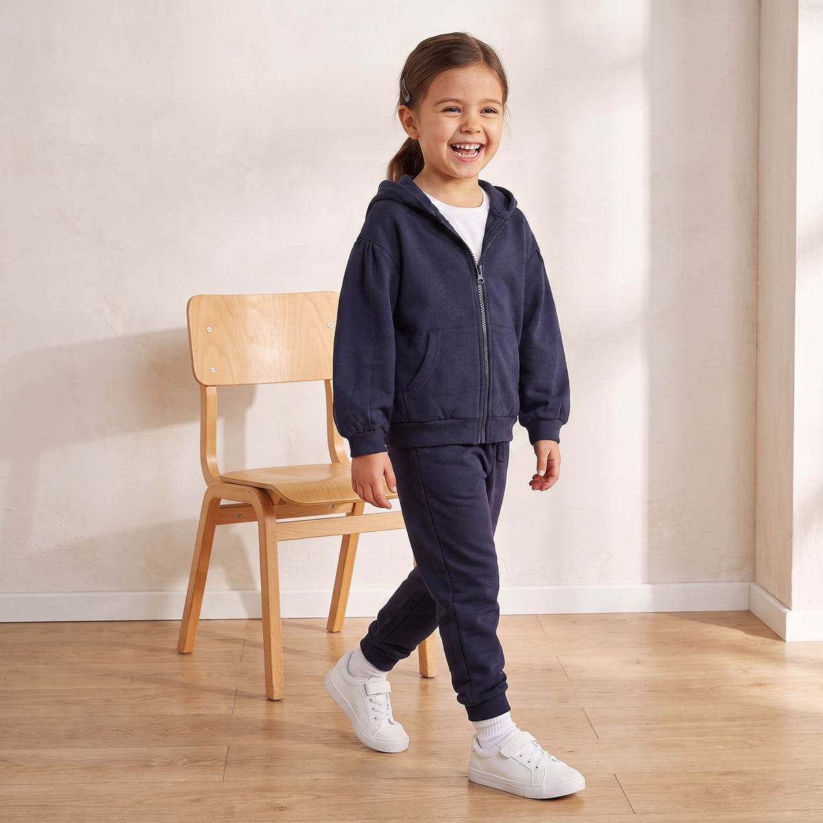 Juniors Hooded Sweatshirt with Long Sleeves