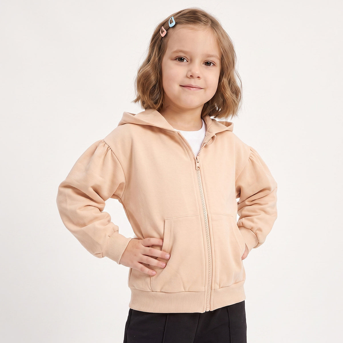 Juniors Hooded Sweatshirt with Long Sleeves