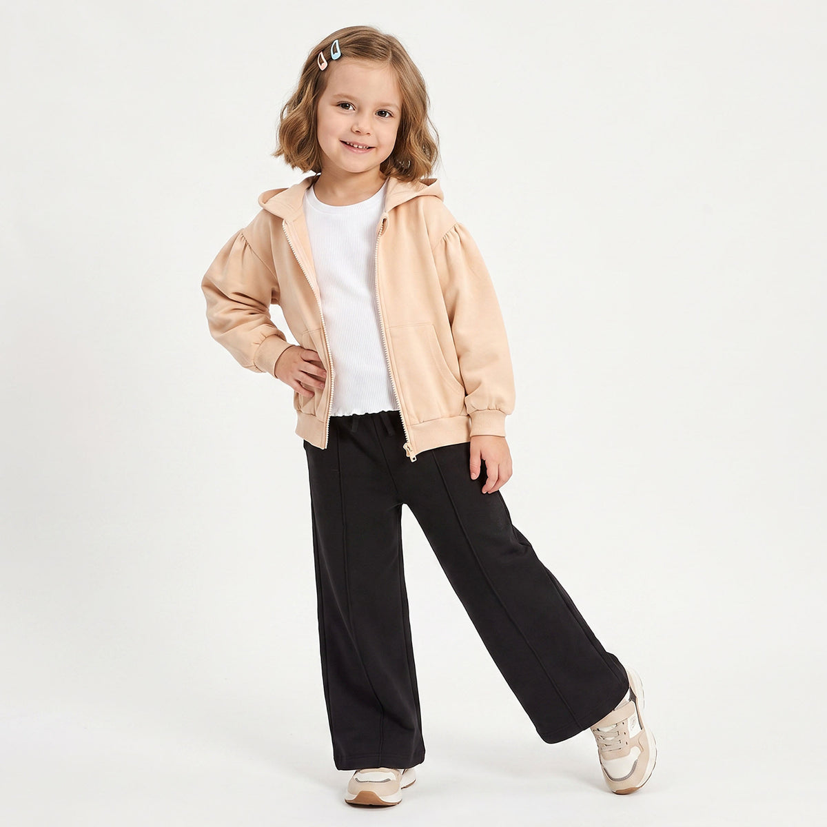 Juniors Hooded Sweatshirt with Long Sleeves
