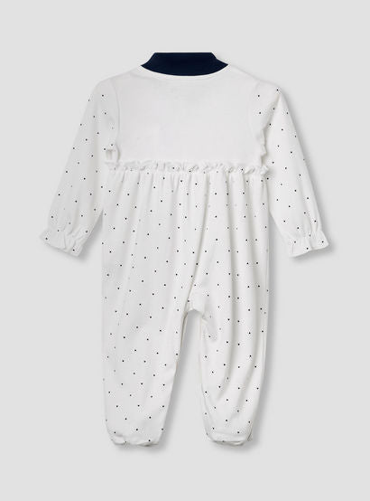Juniors Heart Print Closed Feet Sleepsuit with Long Sleeves-baby-girls-clothing-nightwear-sleepsuits-image-2