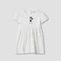 Juniors Heart Print A-line Dress with Embroidered Detail - White / 12-18 mths