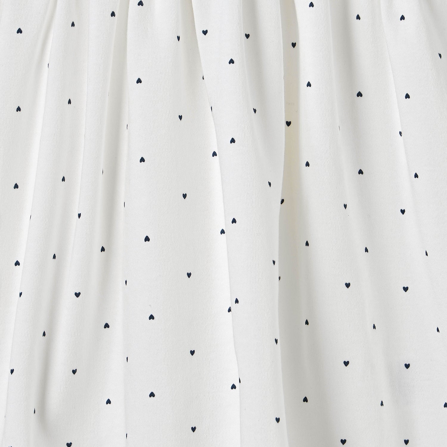 Juniors Heart Print A-line Dress with Embroidered Detail